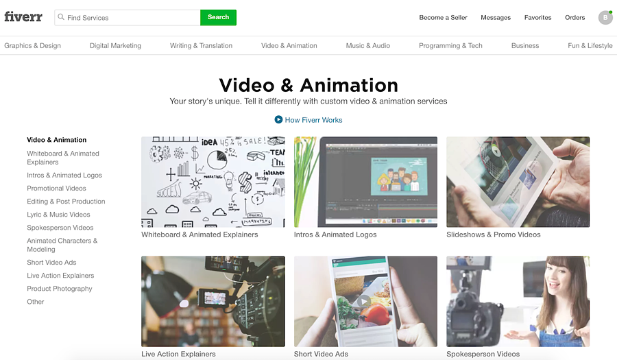 Fiverr is made possible thanks to Ruby on Rails.